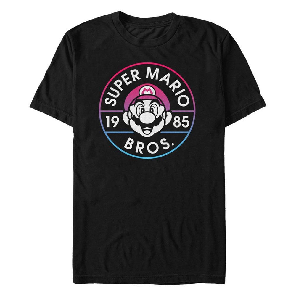 商品Nintendo|Nintendo Men's Super Mario Gradient Logo Short Sleeve T-Shirt,价格¥176,第1张图片