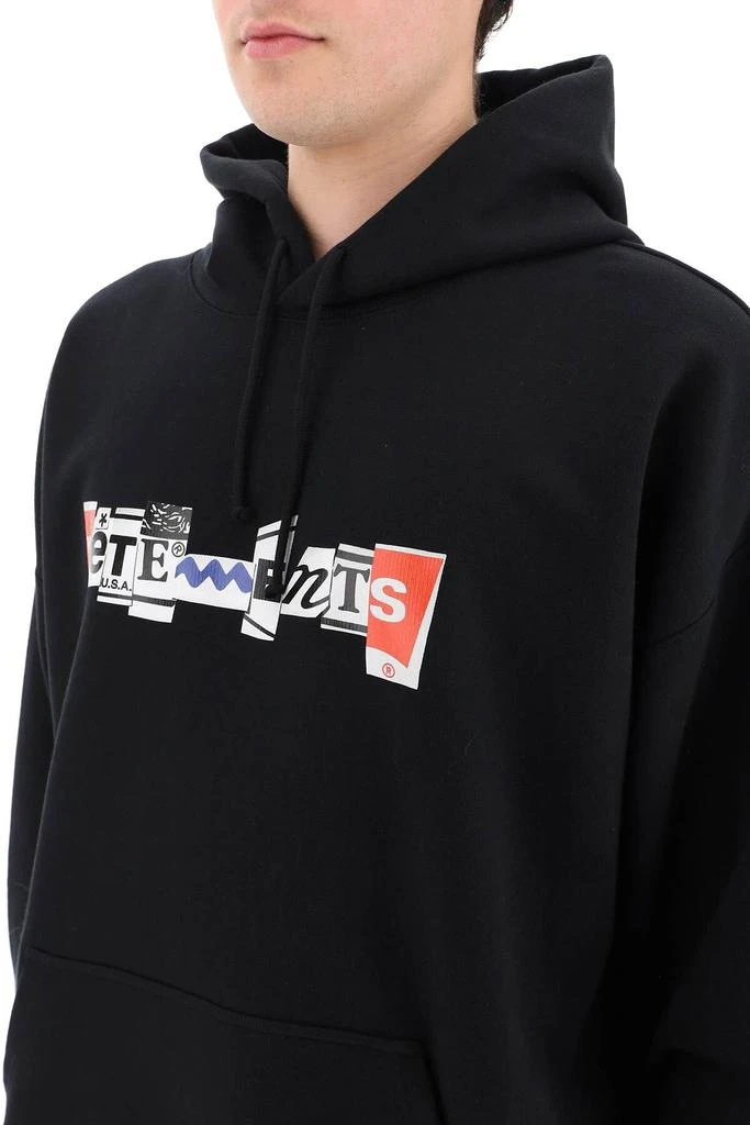 商品Vetements|MIXED LOGO PRINT HOODIE,价格¥4051,第5张图片详细描述