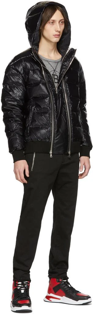 商品Balmain|Black Down Logo Jacket 男款羽绒服,价格¥13609,第5张图片详细描述