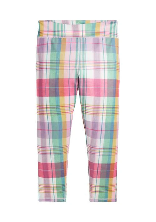 商品Ralph Lauren|Lauren Childrenswear Girls 7 16 Madras Printed Performance Crop Leggings,价格¥452,第4张图片详细描述