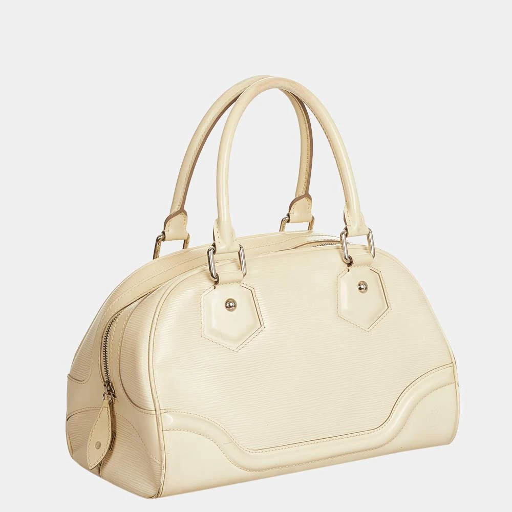 商品[二手商品] Louis Vuitton|Louis Vuitton White Epi Bowling Montaigne PM,价格¥4796,第2张图片详细描述
