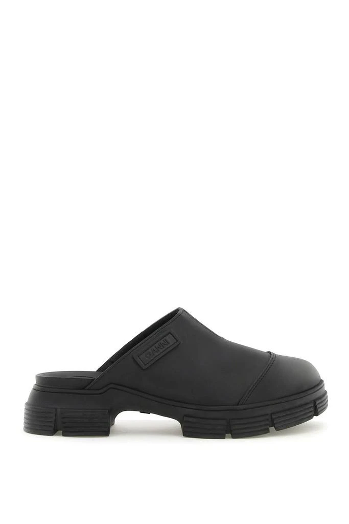 商品Ganni|Ganni recycled rubber city mules,价格¥1125,第1张图片