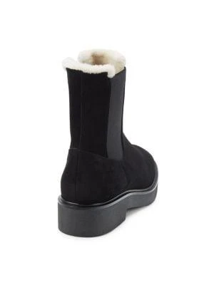 商品Stuart Weitzman|Alpine Faux Fur Lined Suede Chelsea Boots,价格¥1481,第3张图片详细描述