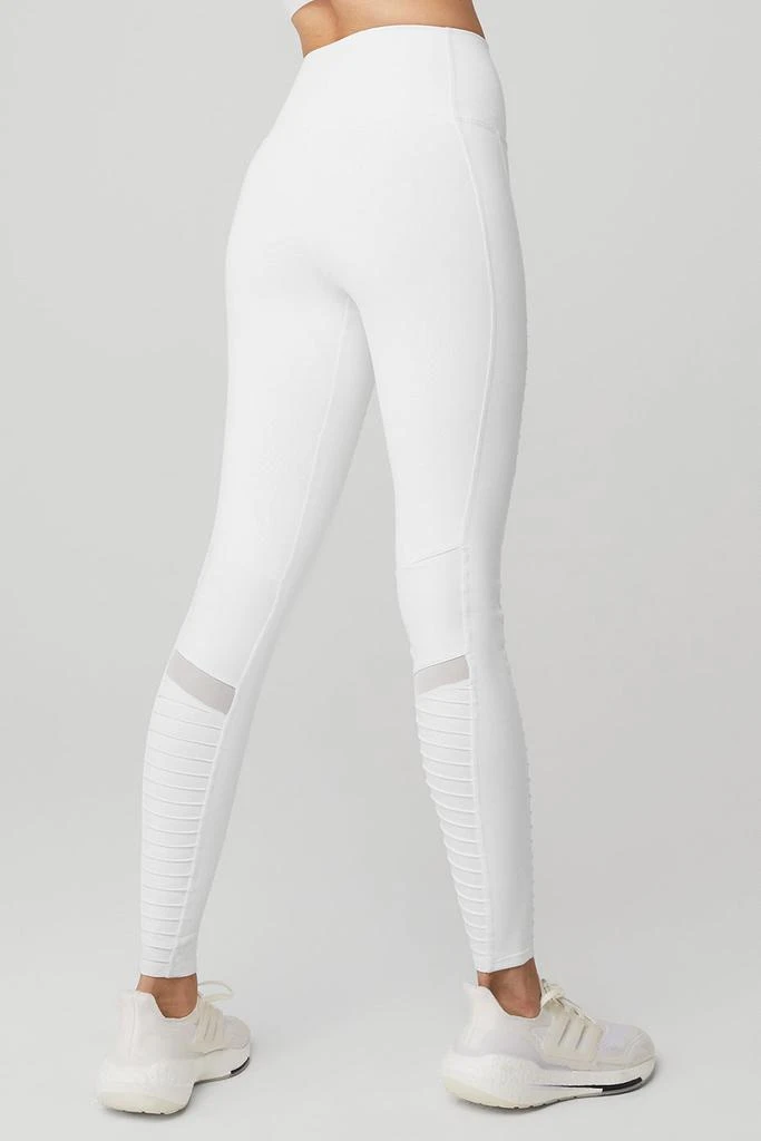 商品Alo|High-Waist Moto Legging - White/White Glossy,价格¥1067,第2张图片详细描述