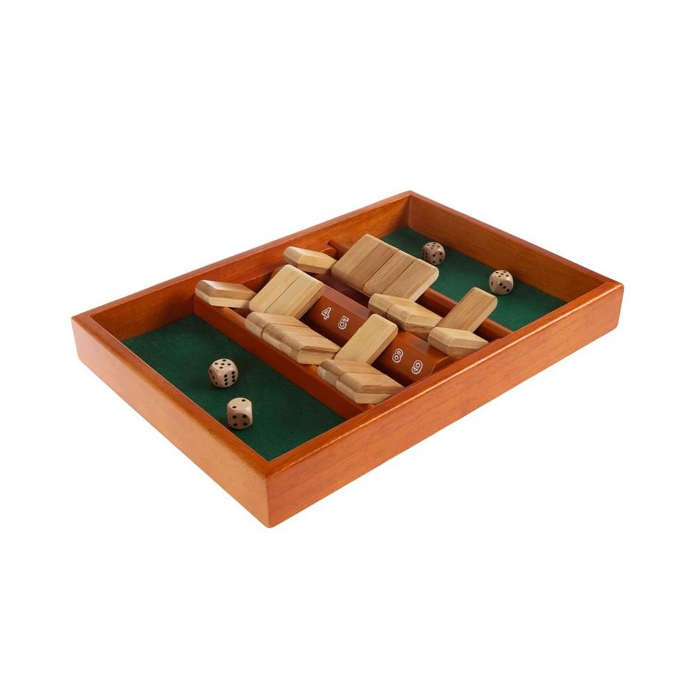 商品Trademark Global|Hey Play Shut The Box Game - Classic 9 Number Wooden Set With Dice Included-Old Fashioned, 2 Player Thinking Strategy Game For Adults And Children,价格¥256,第1张图片