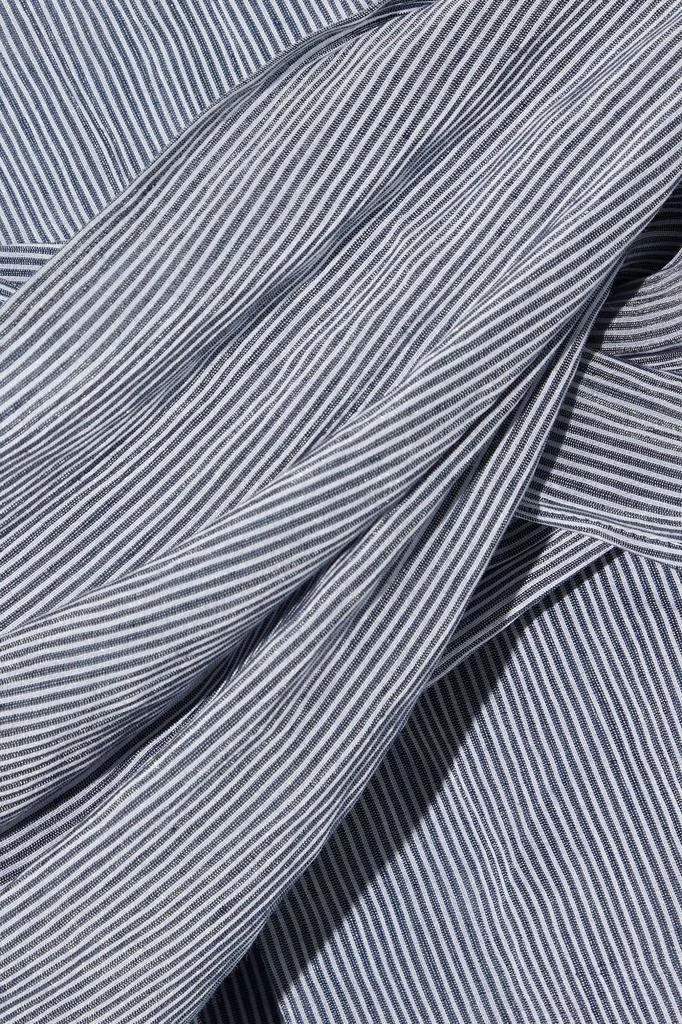 商品Chloé|Cold-shoulder draped striped linen-blend dress,价格¥7249,第2张图片详细描述