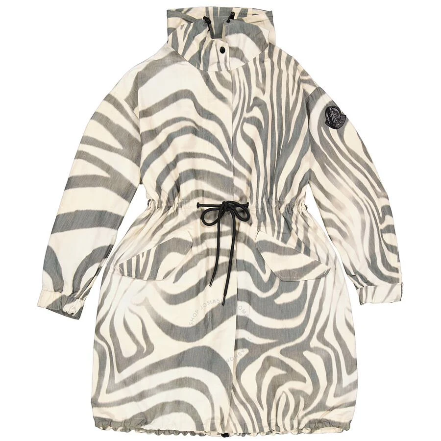 商品Moncler|Moncler Zebra-print Achird Long Parka Coat, Brand Size 0 (X-Small),价格¥5800,第1张图片
