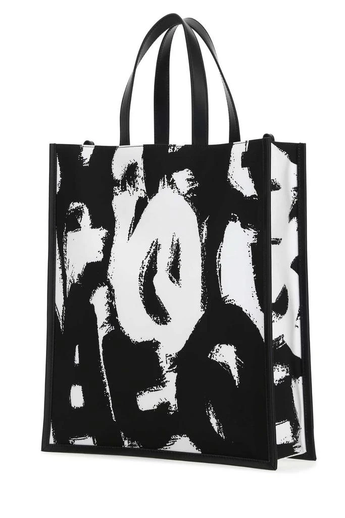 商品Alexander McQueen|Alexander McQueen Graffiti Logo Printed Tote Bag,价格¥4985,第3张图片详细描述