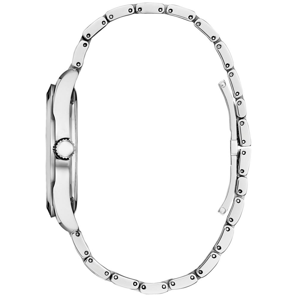 Eco-Drive Women's Arezzo Stainless Steel Bracelet Watch 35mm商品第2张图片规格展示