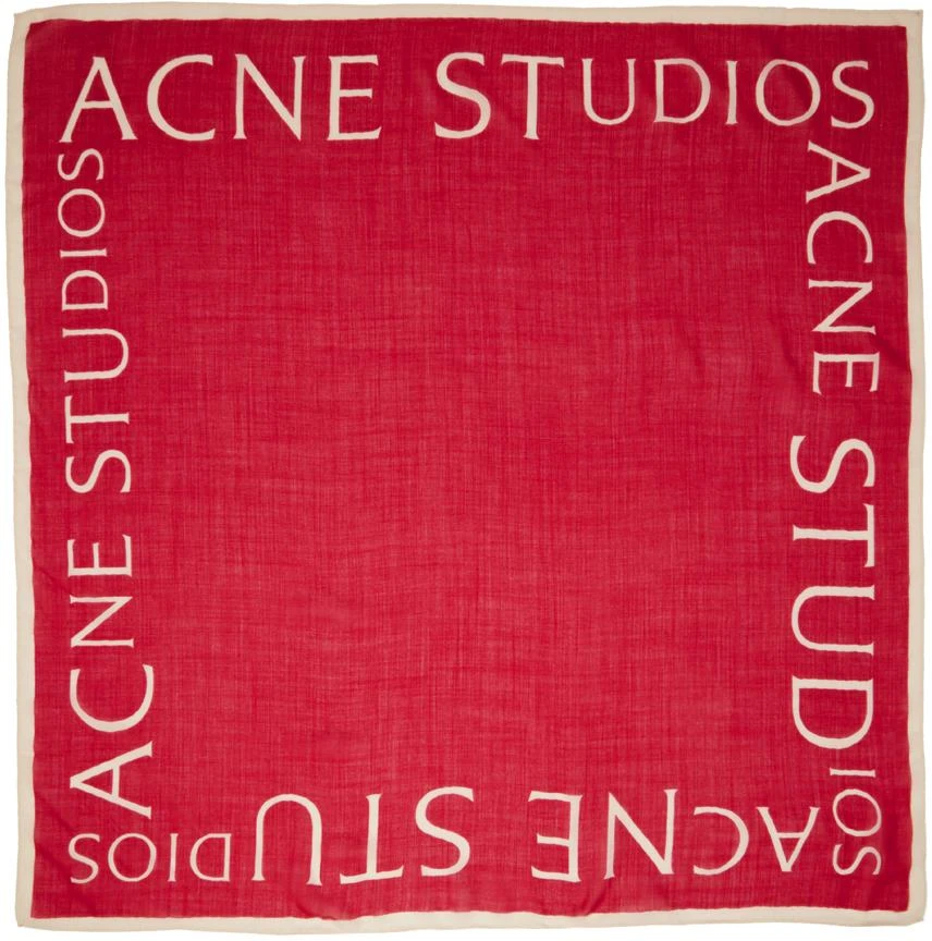 商品Acne Studios|Red Logo Scarf,价格¥783,第1张图片