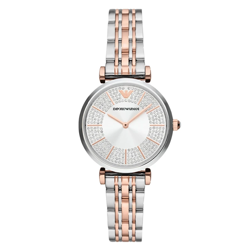 商品[国内直发] Emporio Armani|ARMANI 阿玛尼 满天星时尚镶钻银白表盘拼色钢带欧美女表手表 AR11537#,价格¥2770,第9张图片详细描述