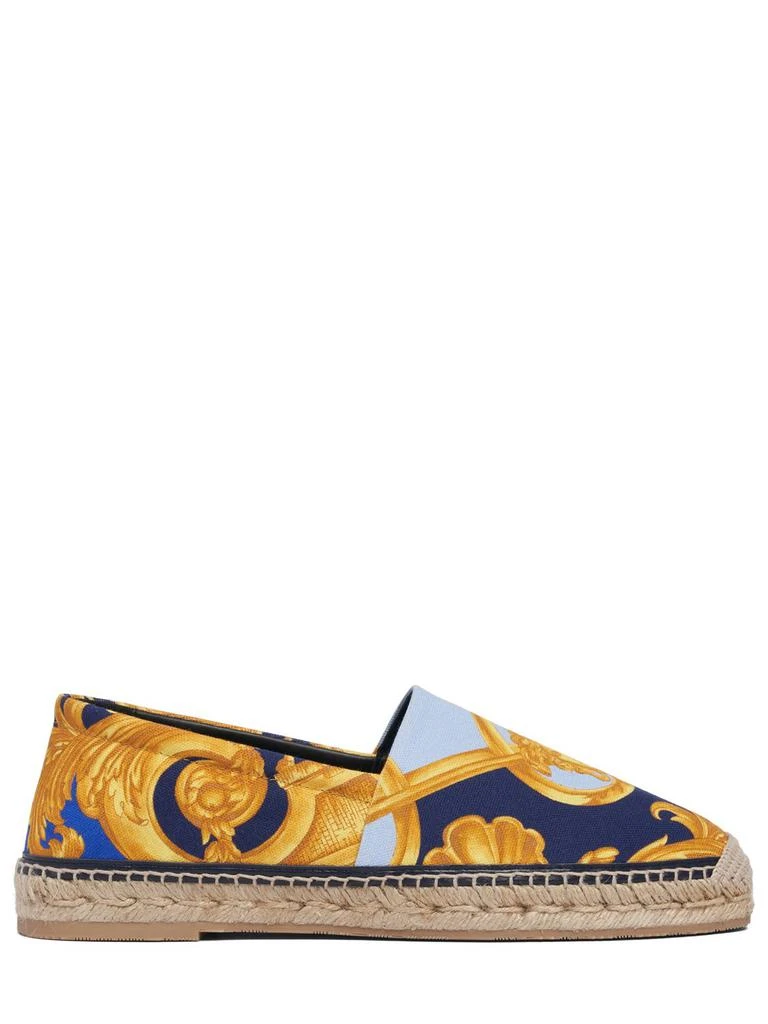 商品Versace|Heritage Print Cotton Canvas Espadrilles,价格¥2537,第1张图片