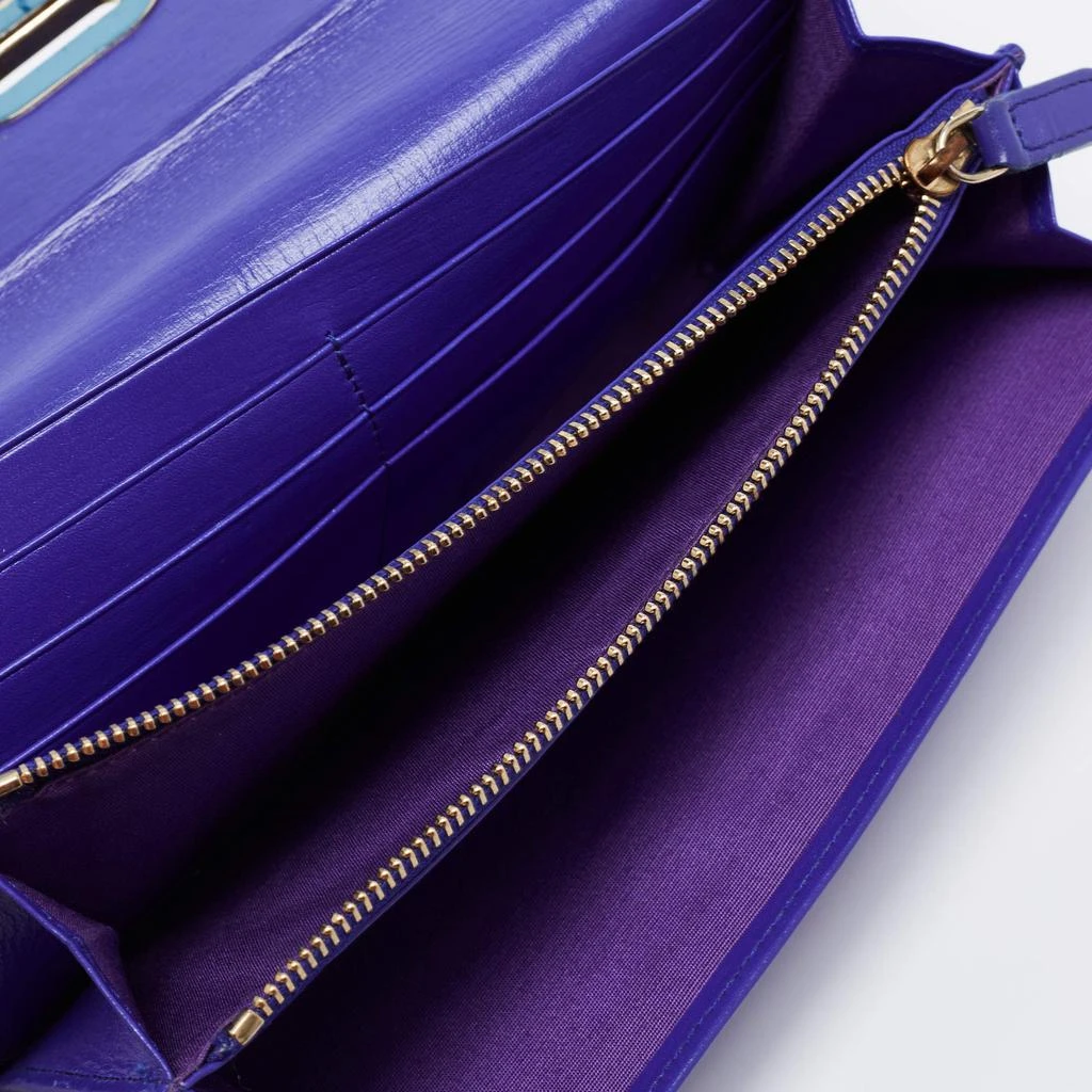 商品[二手商品] BVLGARI|Bvlgari Blue Leather Isabella Rossellini Continental Wallet,价格¥1045,第2张图片详细描述