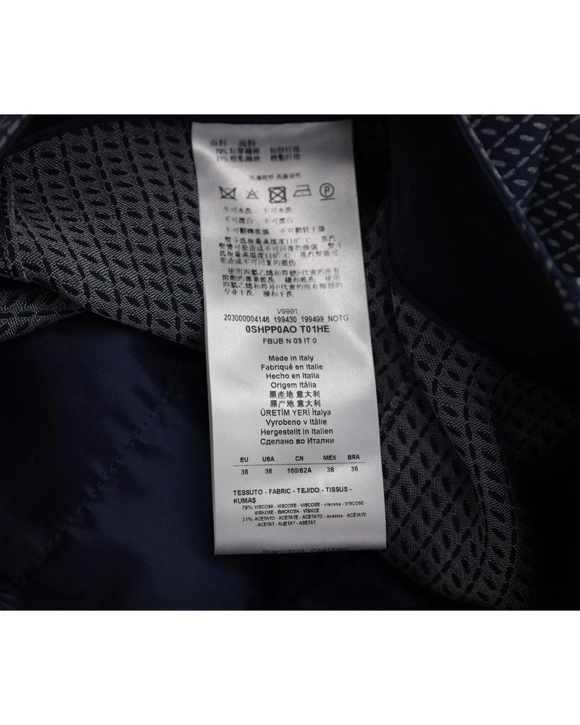 商品[二手商品] Giorgio Armani|Patterned Pleated Trousers in Blue Viscose,价格¥1388,第4张图片详细描述