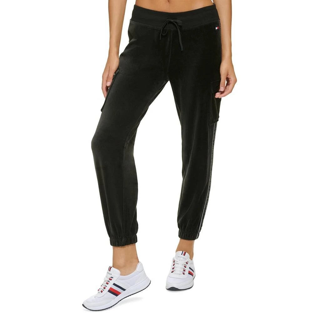 商品Tommy Hilfiger|Women's Velour Cargo Jogger Pants,价格¥263,第2张图片详细描述