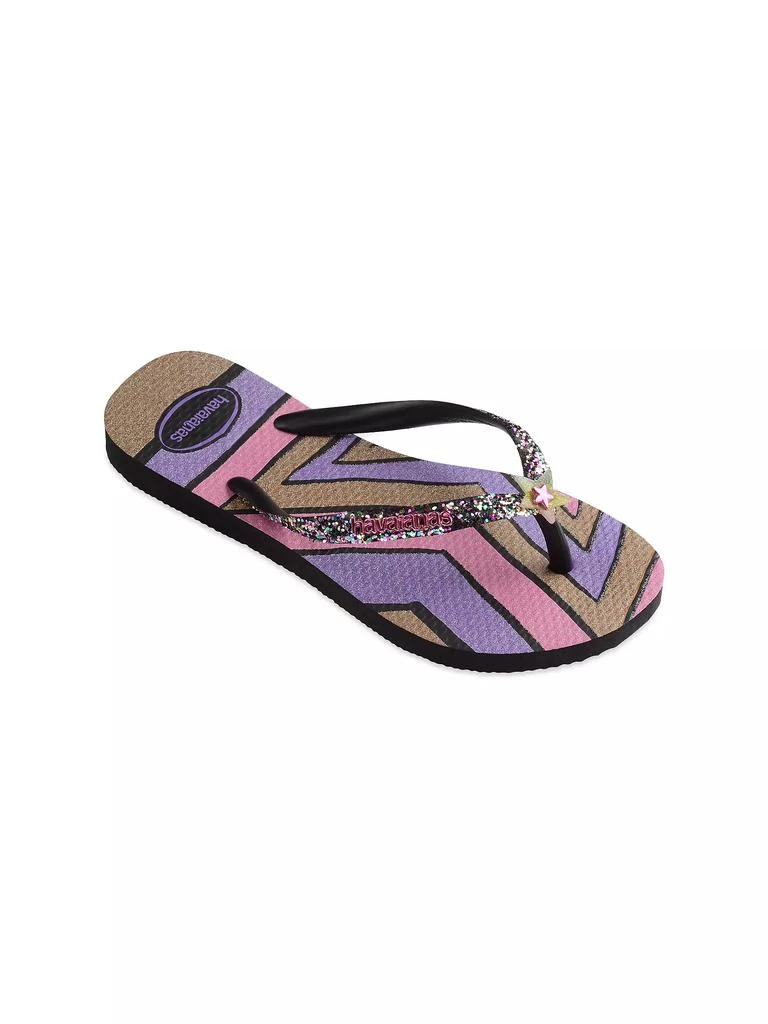 商品Havaianas|Little Girl's & Girl's Glitter Flip-Flops,价格¥158,第2张图片详细描述