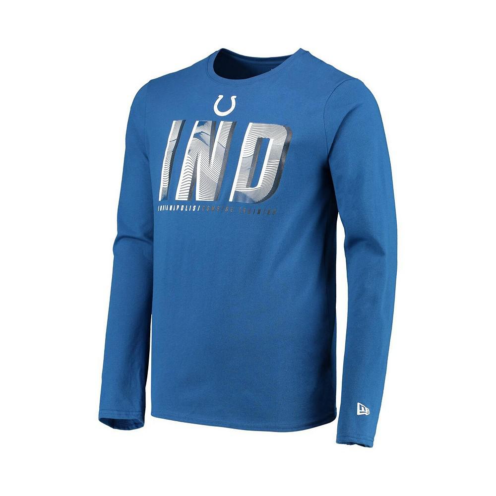Men's Royal Indianapolis Colts Combine Authentic Static Abbreviation Long Sleeve T-shirt商品第3张图片规格展示