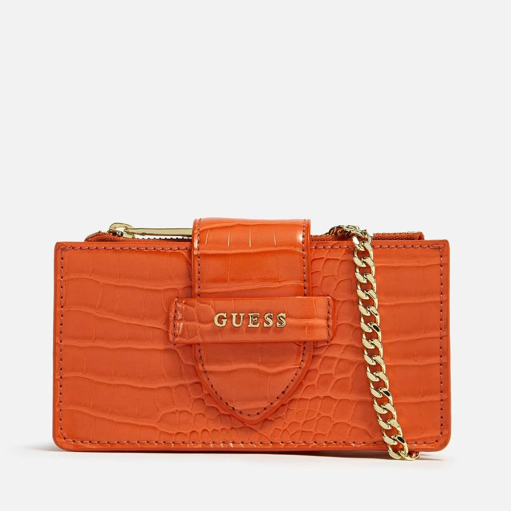 商品GUESS|Guess Croc-Effect Faux Leather Shoulder bag,价格¥740,第1张图片