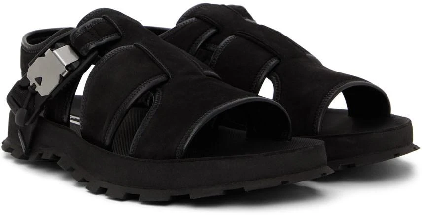 商品Jil Sander|Black Nabuk Sandals,价格¥1647,第4张图片详细描述