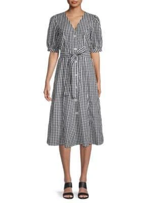 商品Tommy Hilfiger|Checked Belted Shirt Dress,价格¥320,第1张图片