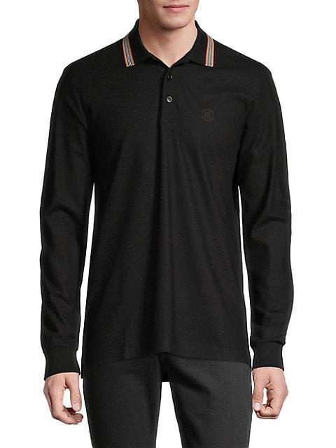 商品Burberry|Pierson Long-Sleeved Polo Shirt,价格¥3846,第5张图片详细描述