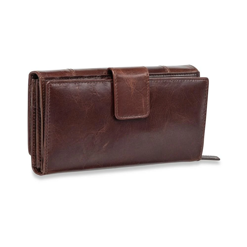 商品Mancini Leather Goods|Casablanca Collection RFID Secure Ladies Clutch Wallet,价格¥771,第4张图片详细描述