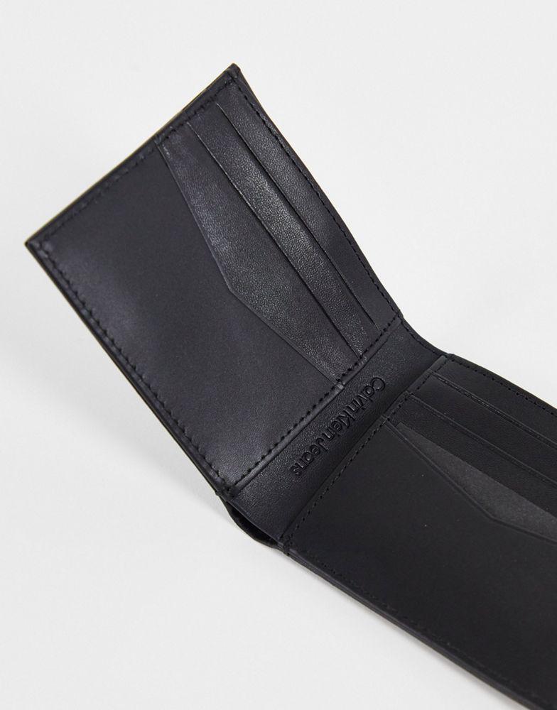 商品Calvin Klein|Calvin Klein Jeans three tone bifold wallet in black,价格¥469,第4张图片详细描述