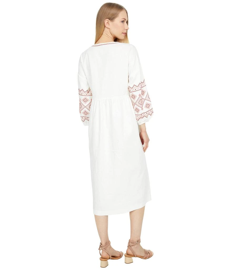 商品Madewell|Embroidered Sleeve Popover Midi Dress,价格¥1045,第2张图片详细描述