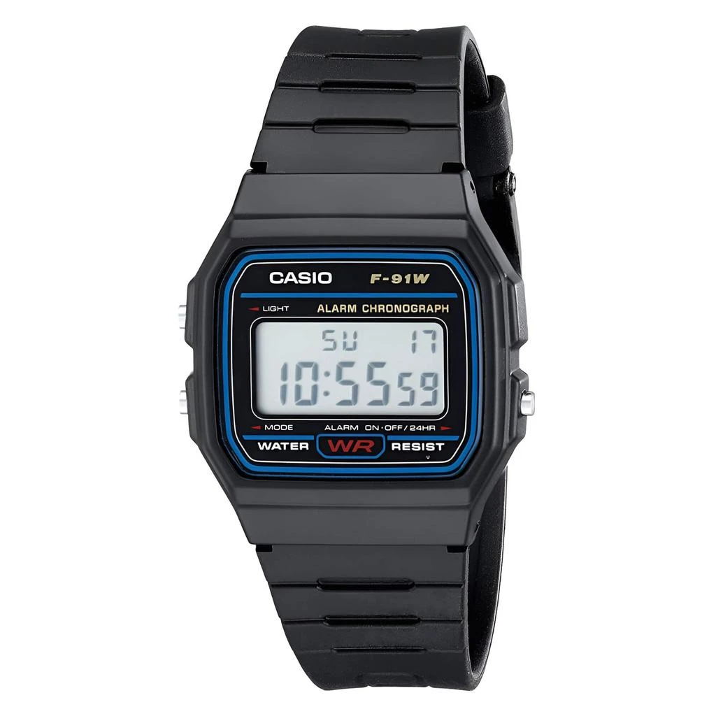 商品Casio|Casio Men's Classic Chrono Resin Strap Digital Watch | F91W-1,价格¥157,第1张图片