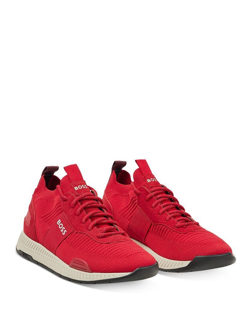 商品Hugo Boss|Men's Titanium Runn Knsta Lace Up Sneakers,价格¥1429,第1张图片