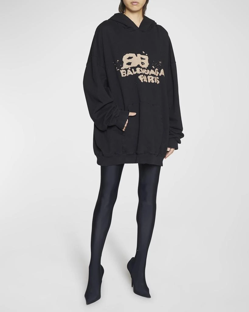 商品Balenciaga|Hand Drawn BB Icon Oversized Hoodie ,价格¥9142,第1张图片