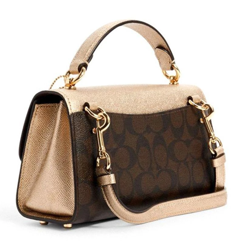 商品Coach|香港直邮COACH蔻驰女士拼色PVC配皮单肩包时尚潮流C1441IMS5V,价格¥3151,第2张图片详细描述