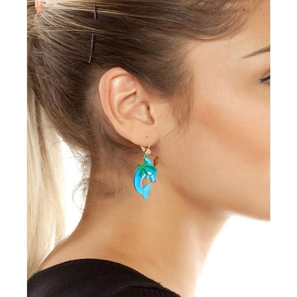 商品Betsey Johnson|Rudolf Dolphin Drop Earrings,价格¥249,第2张图片详细描述