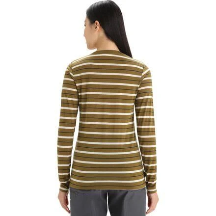 商品Icebreaker|Wave Stripe Long-Sleeve T-Shirt - Women's,价格¥354,第2张图片详细描述