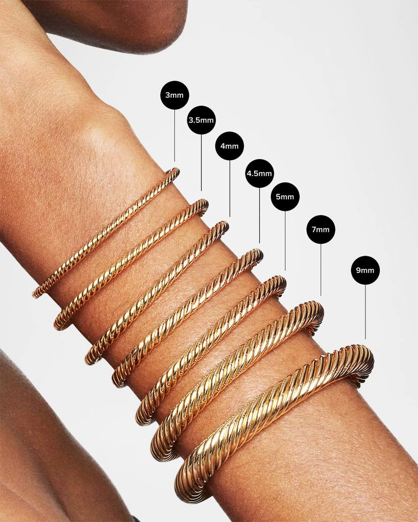 商品David Yurman|Modern Cablespira Bracelet in 18K Gold with Gemstones and Diamonds, 4mm,价格¥17572,第4张图片详细描述