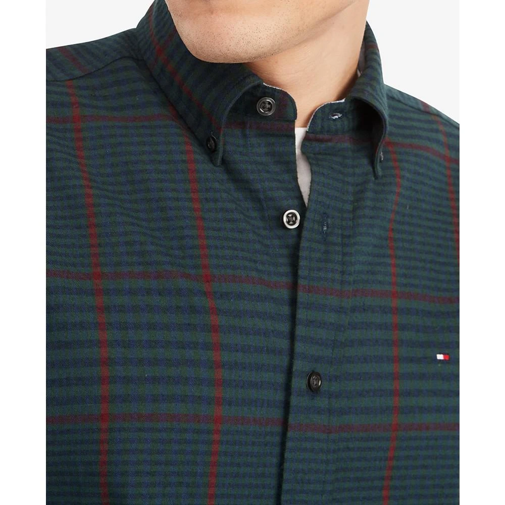 商品Tommy Hilfiger|Men's Plaid Long Sleeve Classic-fit Shirt,价格¥189,第2张图片详细描述