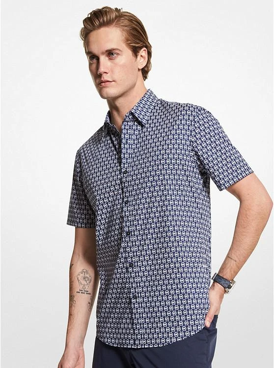 商品Michael Kors|Slim-Fit Logo Stretch Cotton Shirt,价格¥311,第1张图片