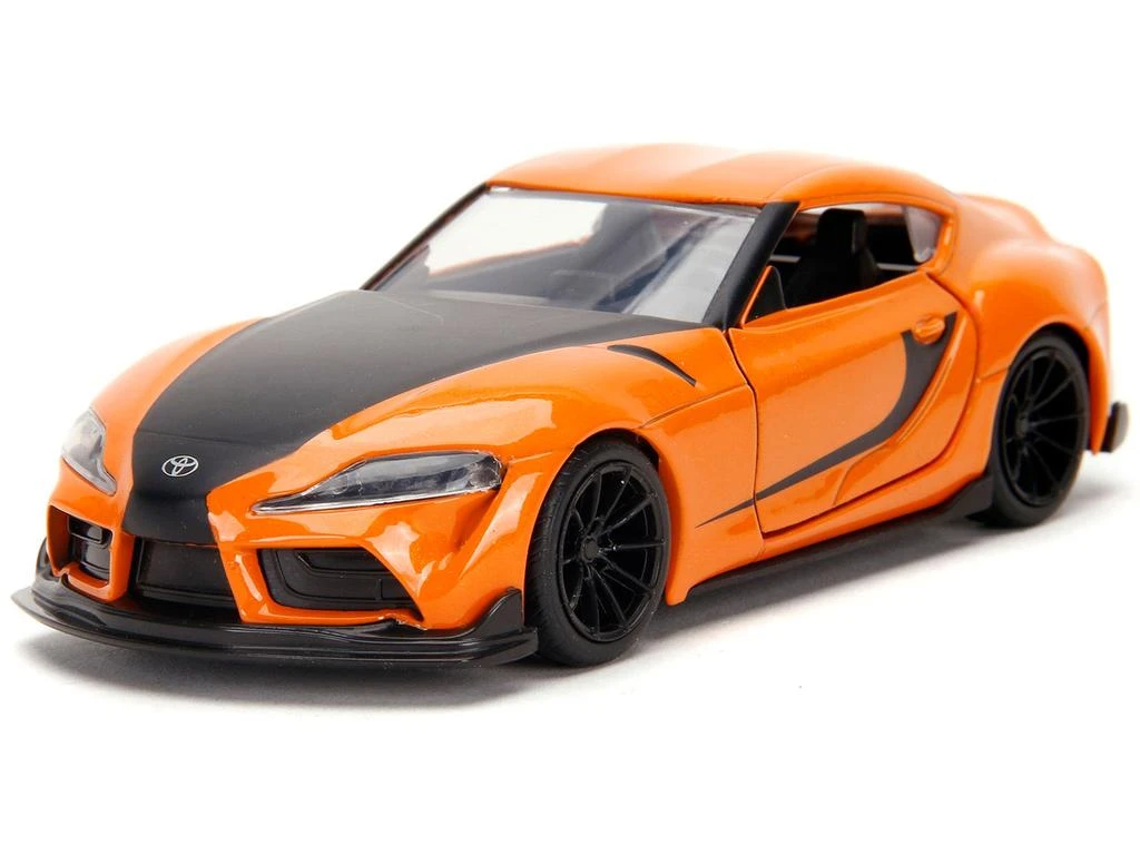 商品Diecast Model Jada|Han's Mazda RX-7 Orange Metallic and Matt Black and Toyota GR Supra Orange Metallic with Black Hood Set of 2 pieces "Fast & Furious" Series 1/32 Diecast Model Cars by Jada,价格¥362,第2张图片详细描述