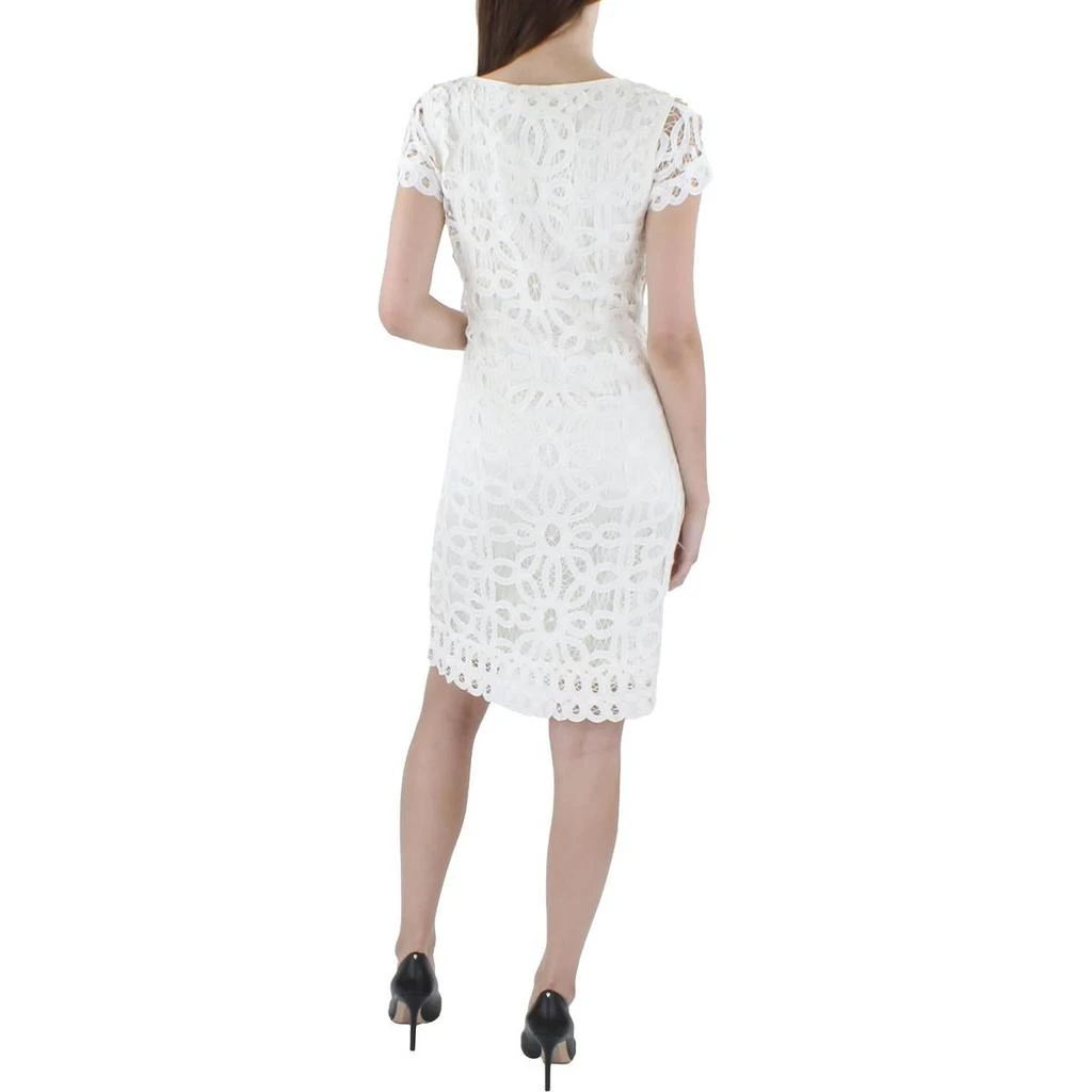 商品Ralph Lauren|Denizray Womens Lace Cap Sleeves Sheath Dress,价格¥325,第1张图片详细描述