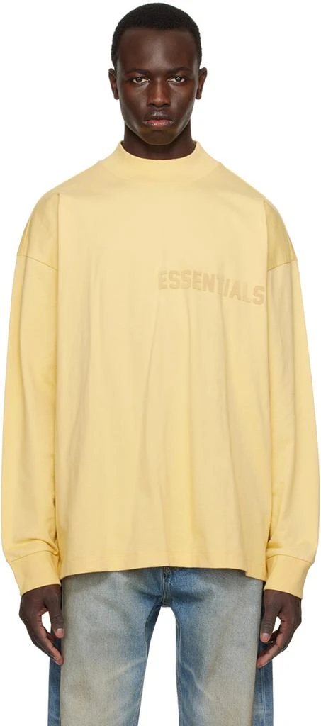 商品Essentials|黄色圆领长袖 T 恤,价格¥684,第1张图片