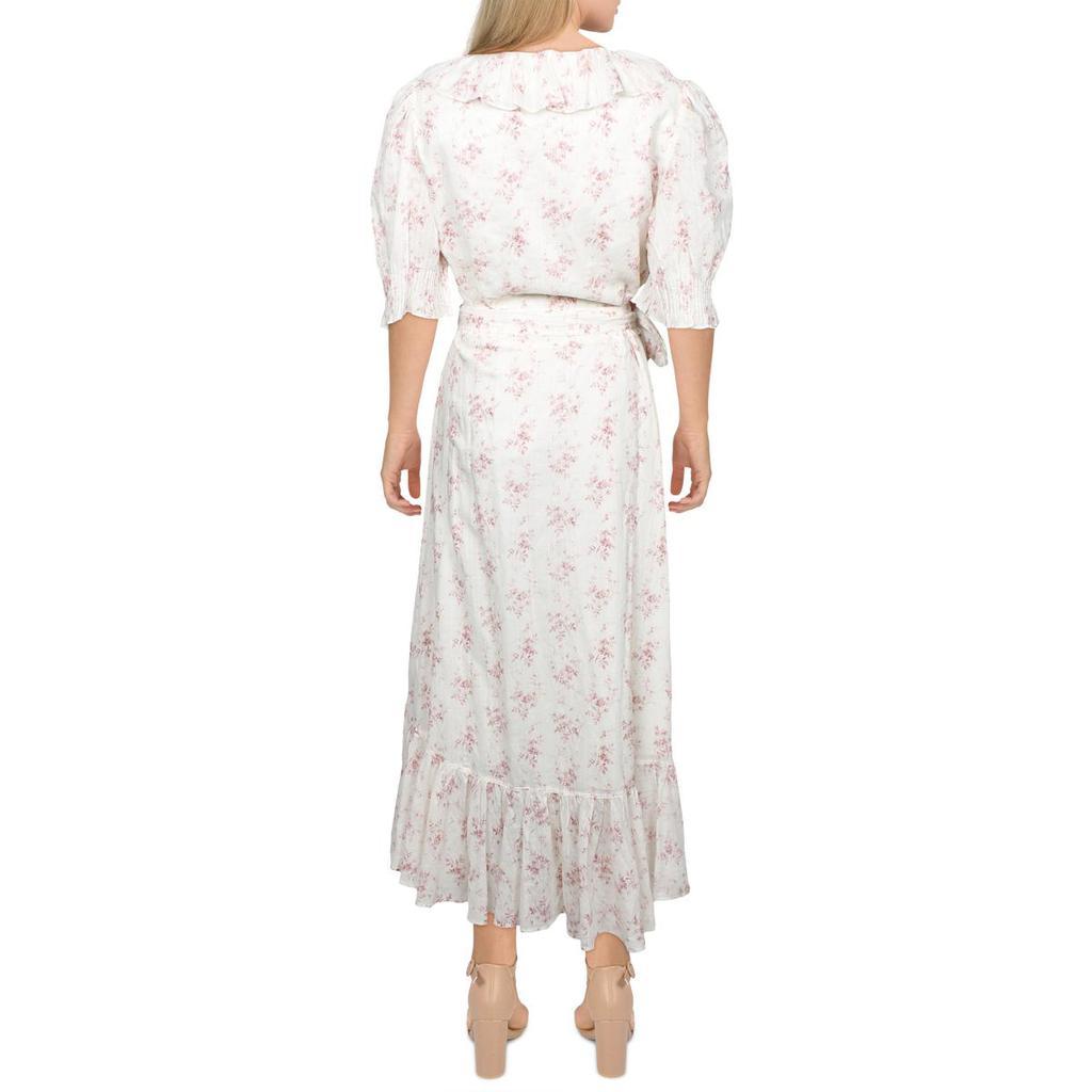 商品Ralph Lauren|Polo Ralph Lauren Womens Floral Puff Sleeve Wrap Dress,价格¥508,第4张图片详细描述