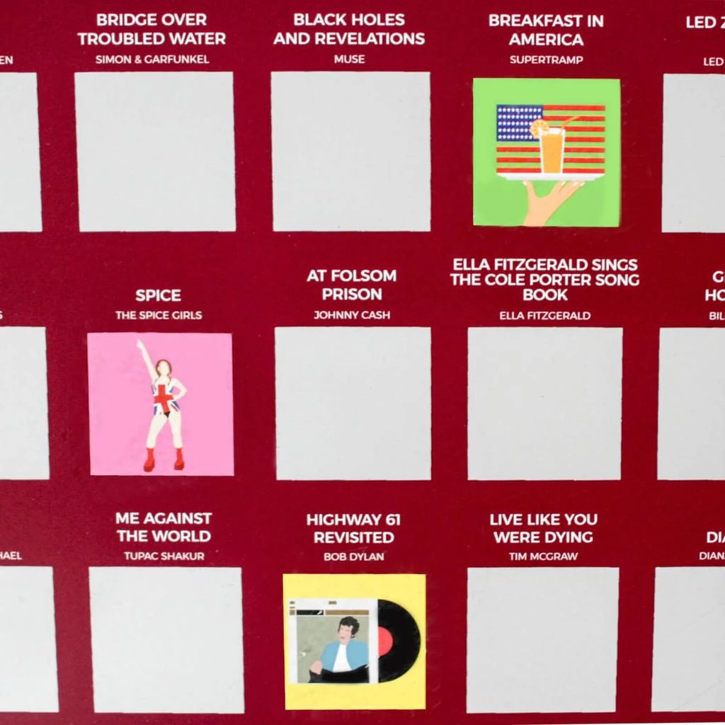 商品Gift Republic|100 Albums Bucket List Poster,价格¥142,第2张图片详细描述