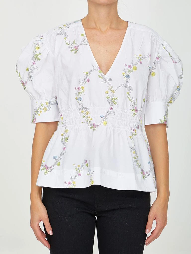 商品Ganni|Floral cotton shirt,价格¥984,第1张图片