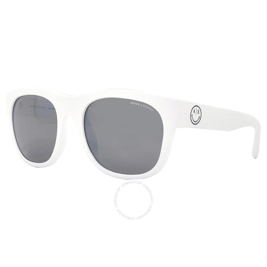 商品Armani Exchange|Gray Mirrored Silver Square Men's Sunglasses AX4128SU 81566G 55,价格¥442,第2张图片详细描述