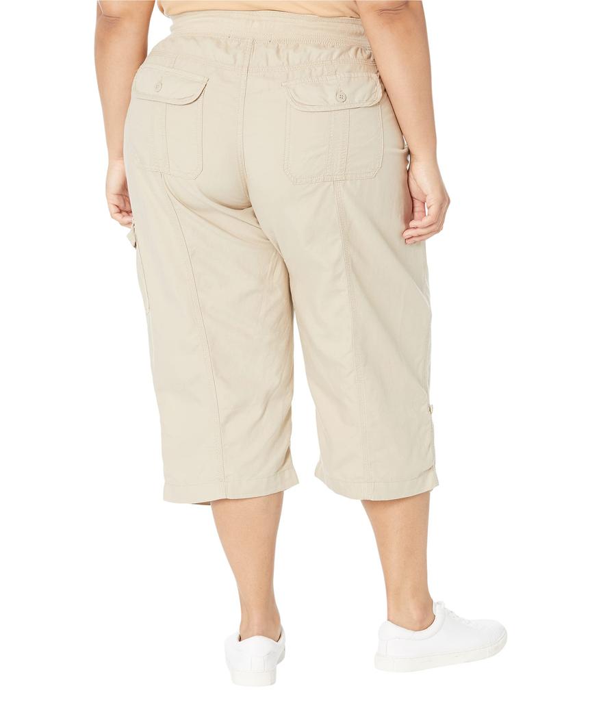 Plus Size Crop Cargo Pants商品第2张图片规格展示