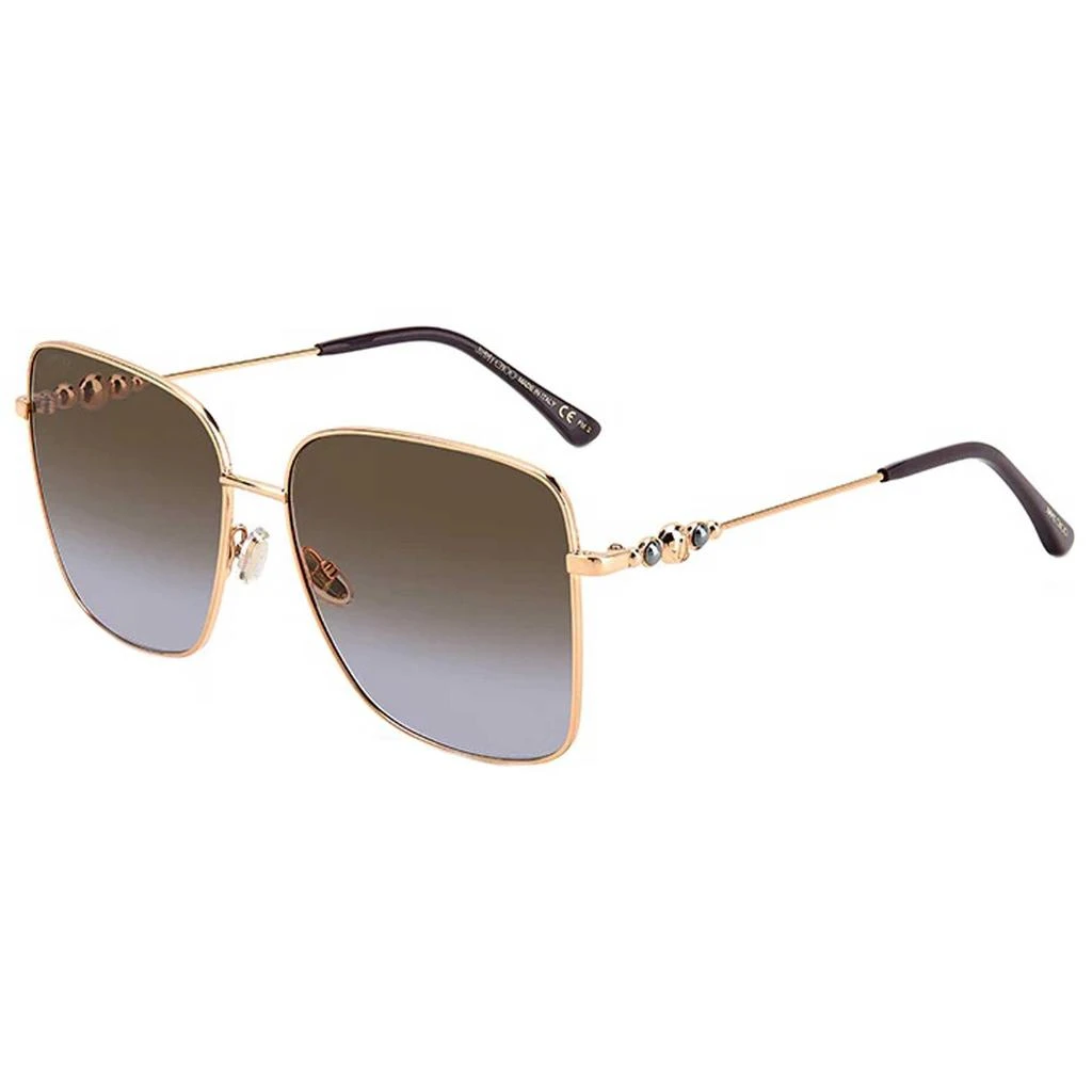 商品Jimmy Choo|Jimmy Choo Women's Sunglasses - Gold Plum Square Metal Frame | HESTER/S 0VO1 QR,价格¥653,第1张图片