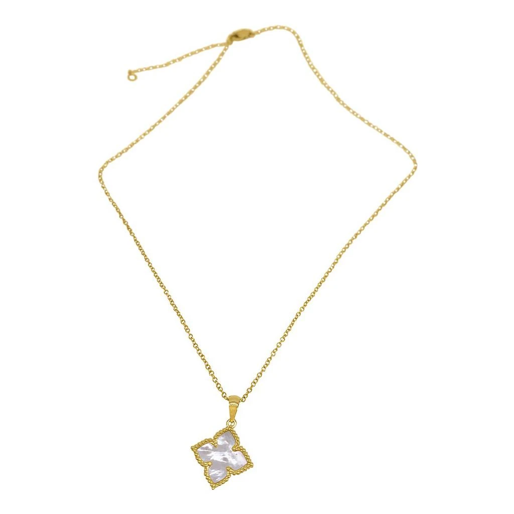 商品ADORNIA|Adornia Flower Mother of Pearl Necklace gold white,价格¥95,第1张图片
