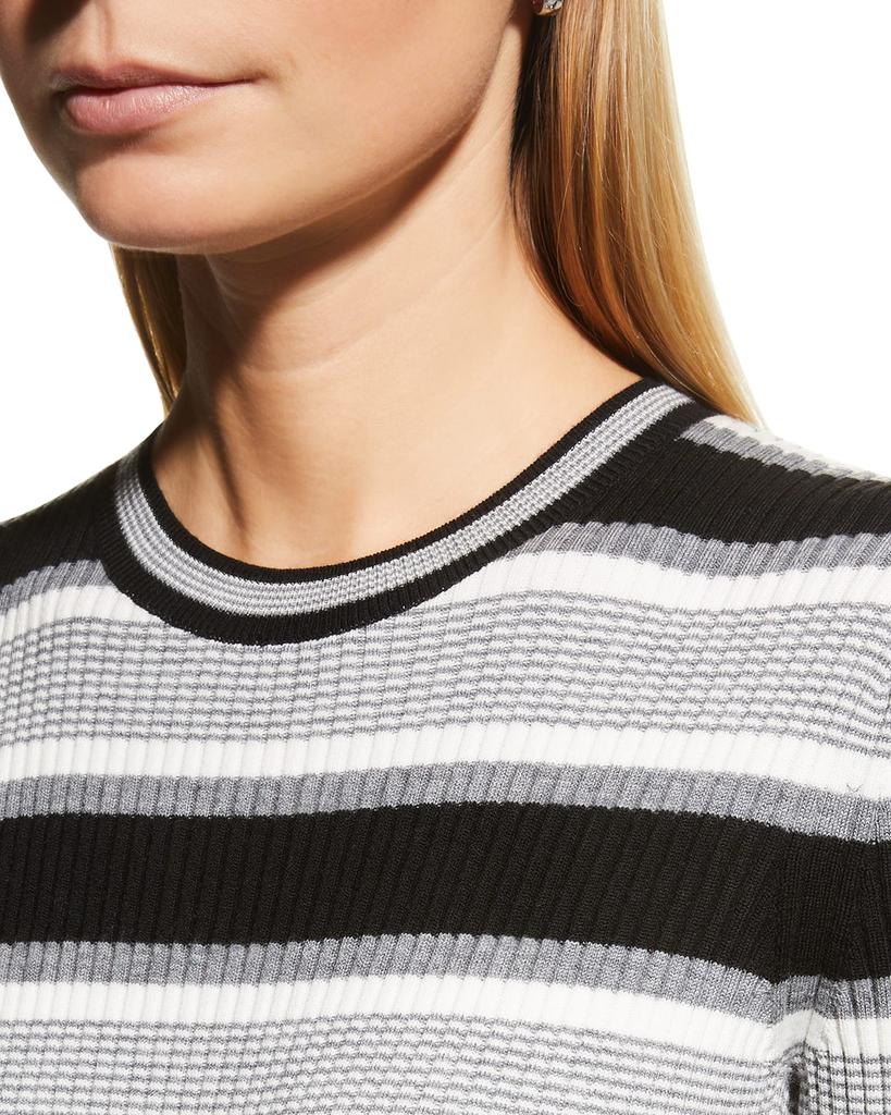 Empire Wool Stripe Midi Dress商品第5张图片规格展示