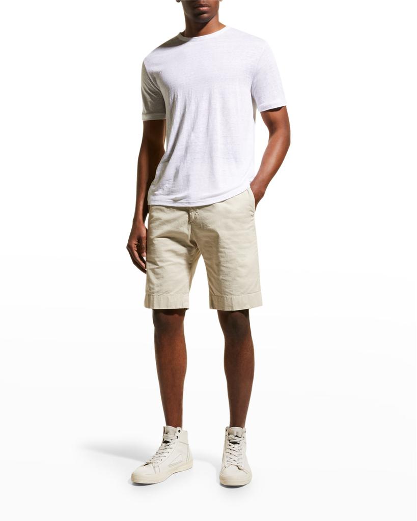Men's Linen Crewneck T-Shirt商品第3张图片规格展示