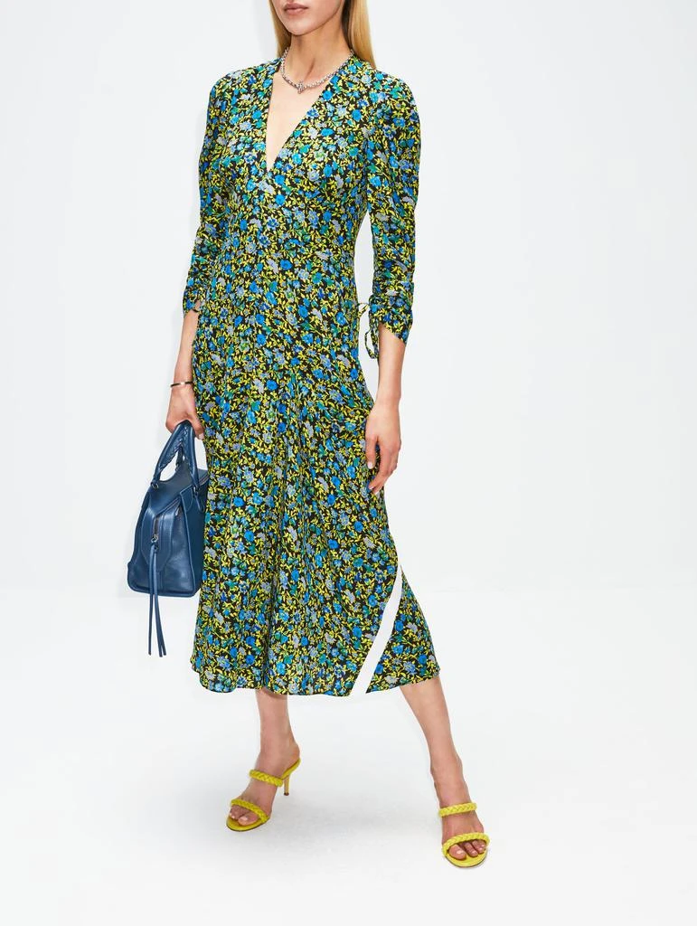 商品Victoria Beckham|Deep V Ruched Sleeve Midi Dress,价格¥2658,第2张图片详细描述